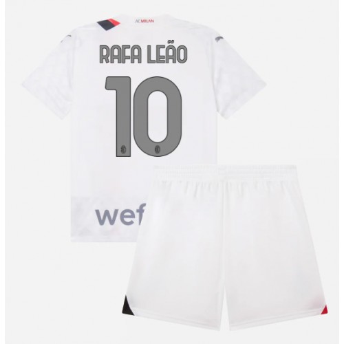 AC Milan Rafael Leao #10 Gostujuci Dres za djecu 2023-24 Kratak Rukav (+ Kratke hlače)